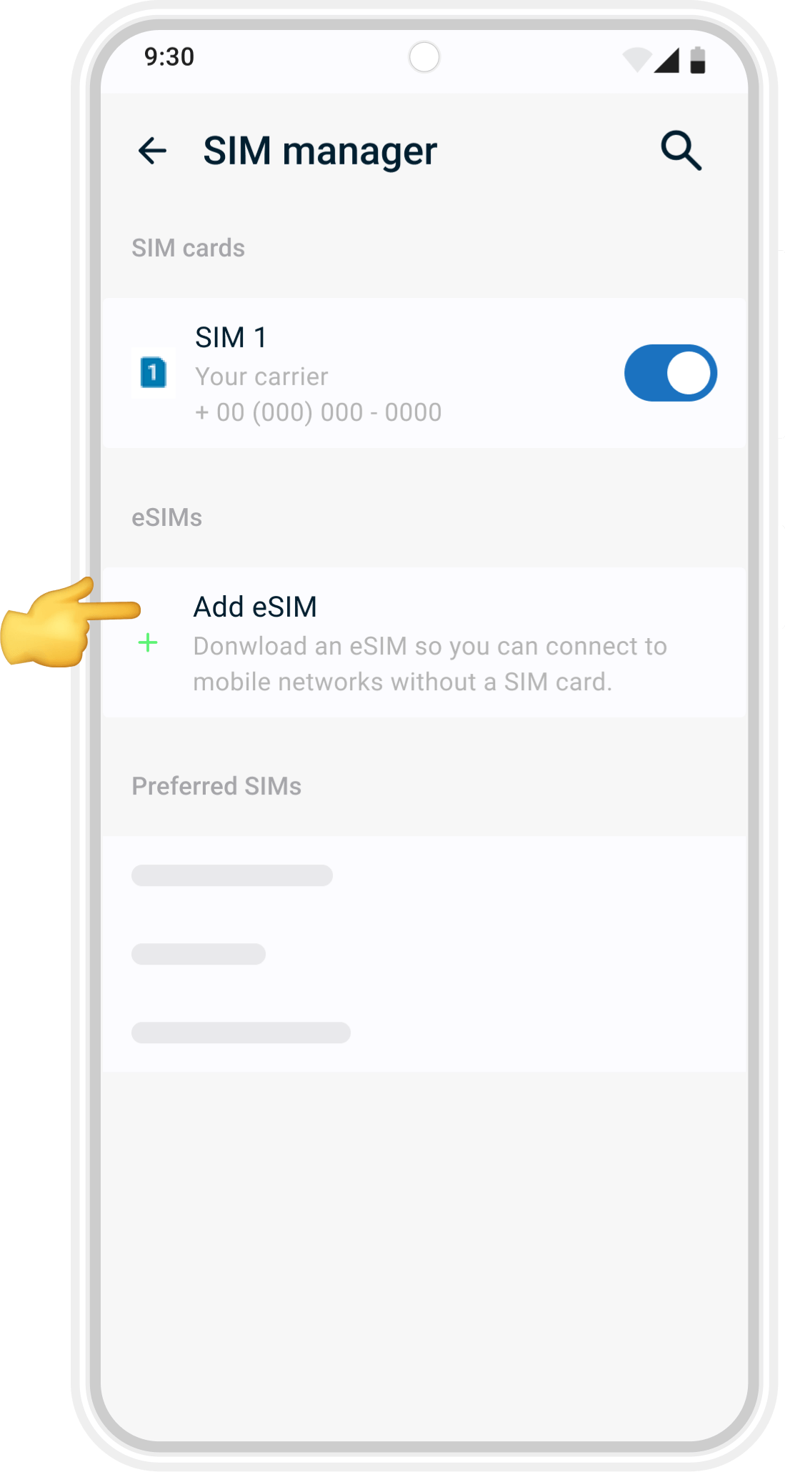 Add eSIM